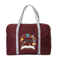 Teacher Series Print Travel Bag Large Capacity Luggage Organizer