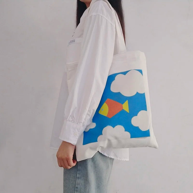 Stars Drama Fish Upon the Sky Pond Phuwin Pondphuwin Foldable Shopping Bag