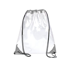 Clear Drawstring Backpack School Bag Gym Tote