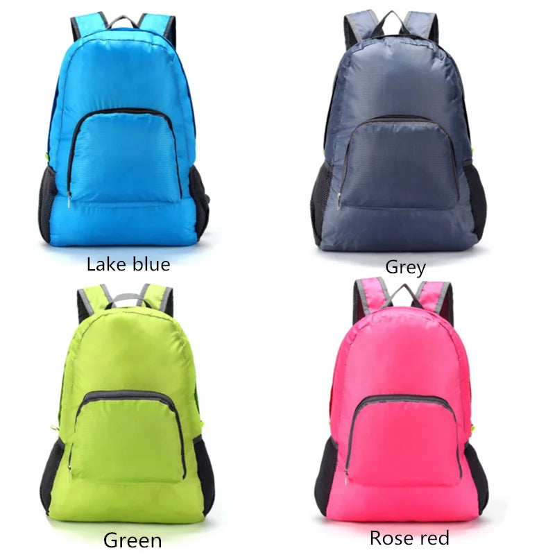 Lightweight Foldable Backpack Zipper Nylon Rucksack Multifunctional Bagpack