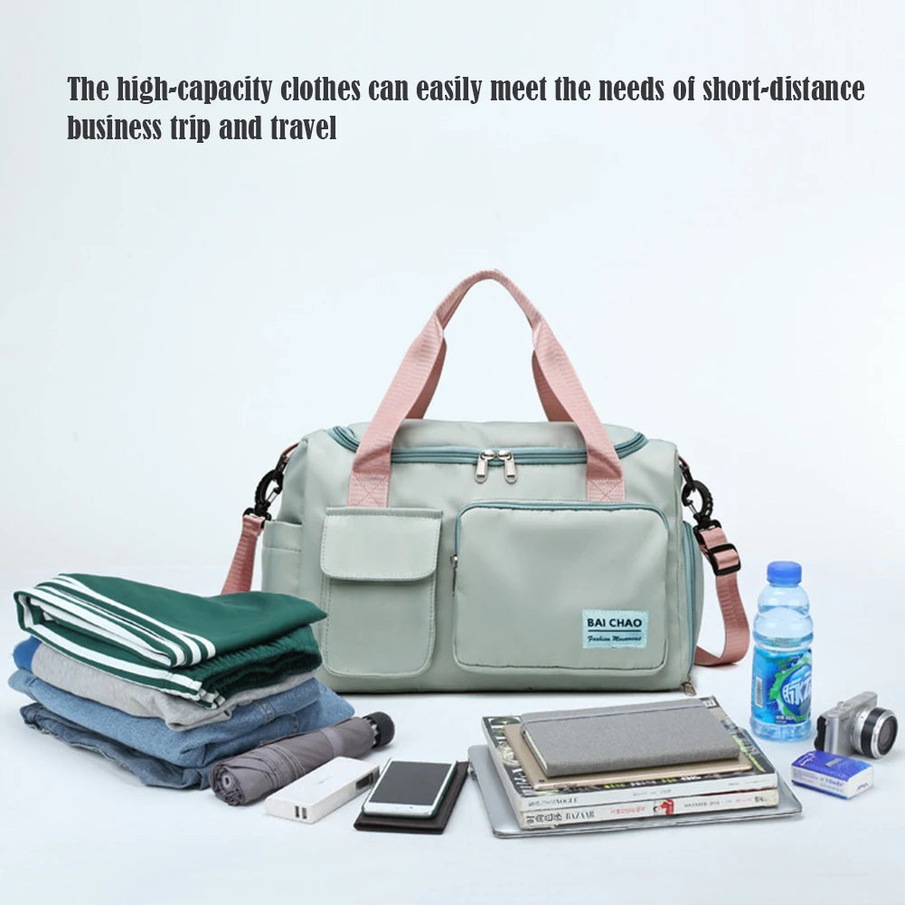 Waterproof Sports Duffle Bag Large Capacity Weekend Bag
