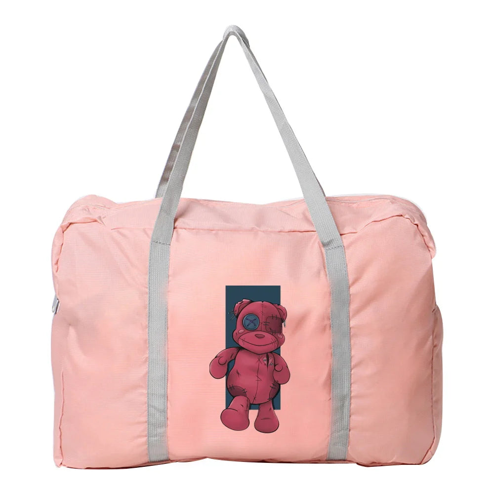 Unisex Bear Waterproof Large Nylon Duffle Bag