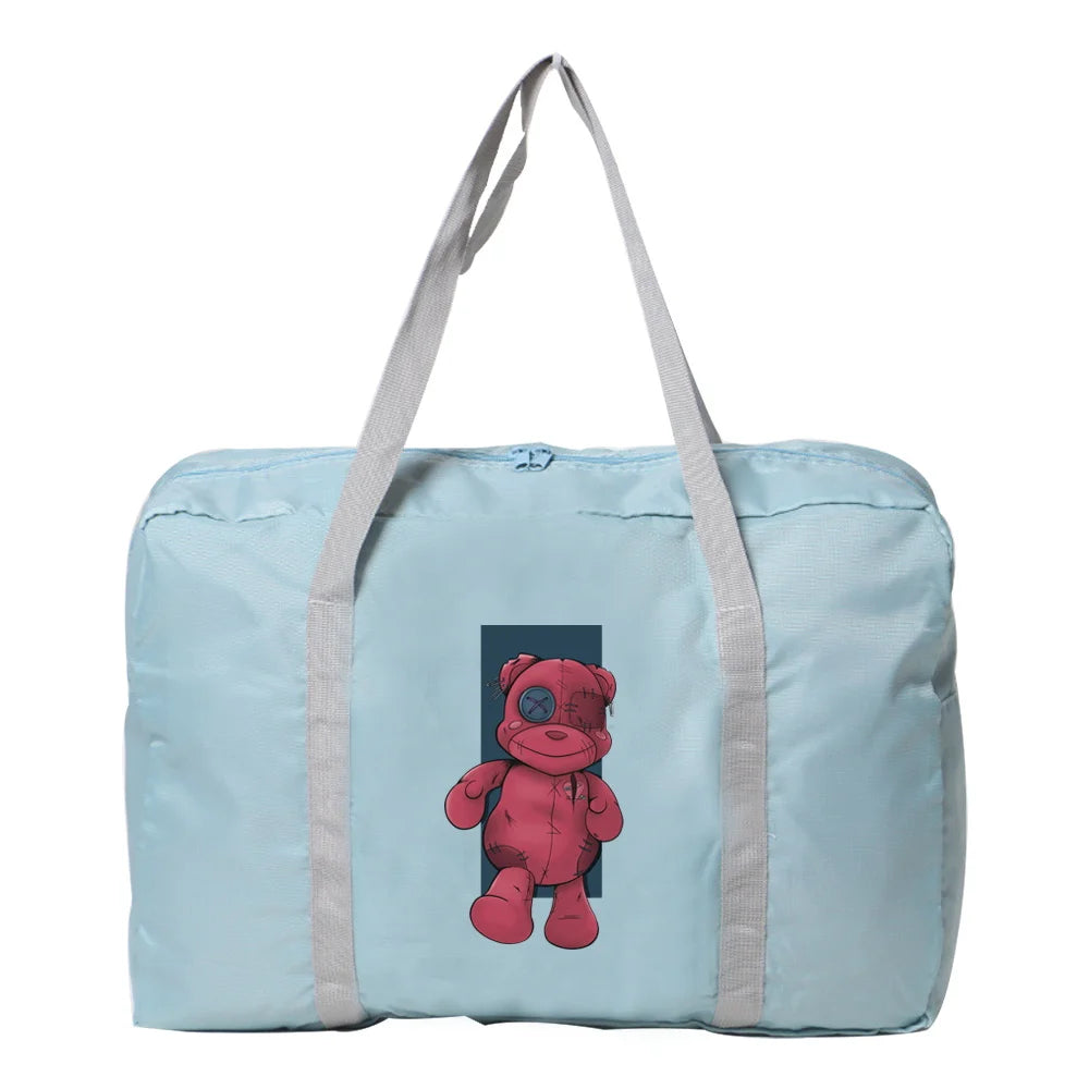 Unisex Bear Waterproof Large Nylon Duffle Bag