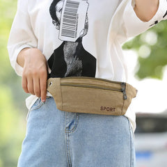 Canvas Waist Belt Pack Sports Chest Bag for Men Women