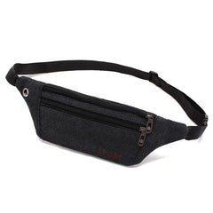 Canvas Waist Belt Pack Sports Chest Bag for Men Women