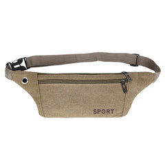 Canvas Waist Belt Pack Sports Chest Bag for Men Women