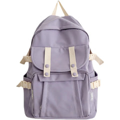 Canvas Women Backpack Solid Shoulder Bags School Bag Mochilas