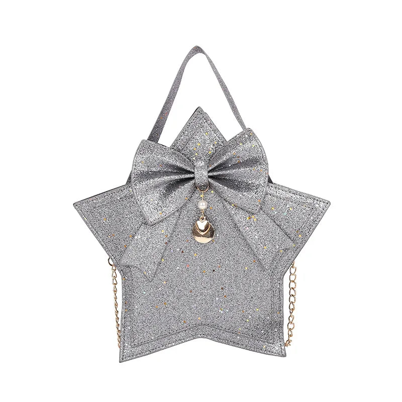 Pentagram Sequin Chain Crossbody Small Square Bag