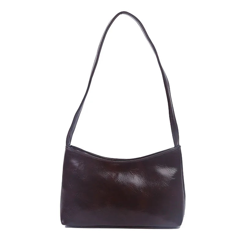 Retro PU Leather Underarm Bag Women Handbag