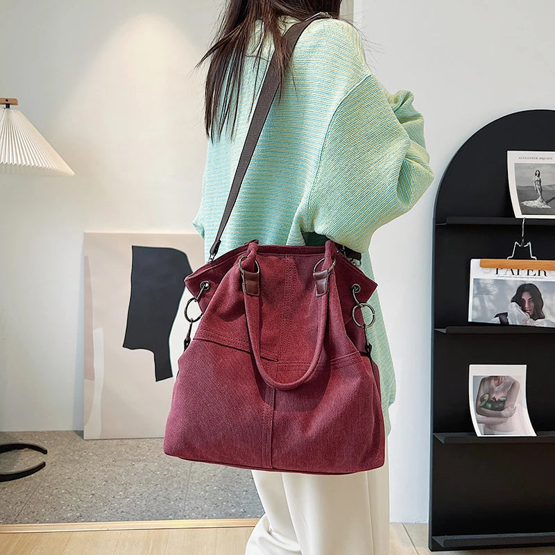 Fashionable Canvas Space Girl Handbag for Shopping and Party