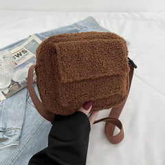 Winter Plush Women Small Shoulder Bag Casual Mini Messenger Bags