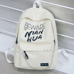 Korea Style Women Backpack Large Capacity Letter Pattern Girls Knapsack