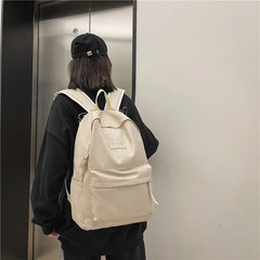 Large Capacity Soft Leather Backpack for Men and Women
