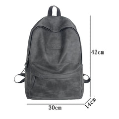 Large Capacity Soft Leather Backpack for Men and Women