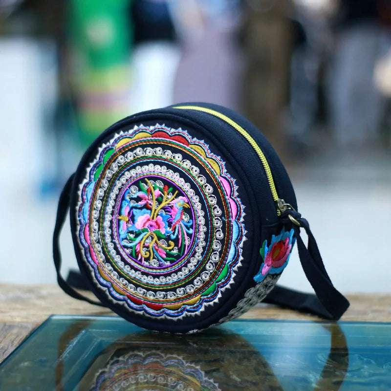 Small Women National Embroidery Shopping Handbags