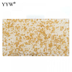 Yellow Sequined Acrylic Evening Bag Women Handbag