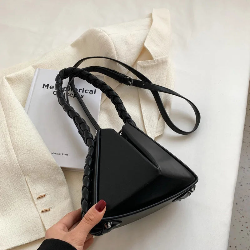 Triangle Rope Handle Handbag Women Shoulder Bags Ladies Crossbody Sling Bag