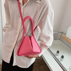 Triangle Rope Handle Handbag Women Shoulder Bags Ladies Crossbody Sling Bag