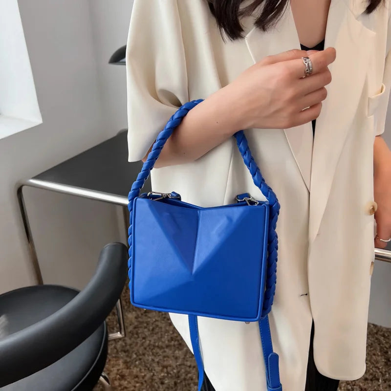 Triangle Rope Handle Handbag Women Shoulder Bags Ladies Crossbody Sling Bag