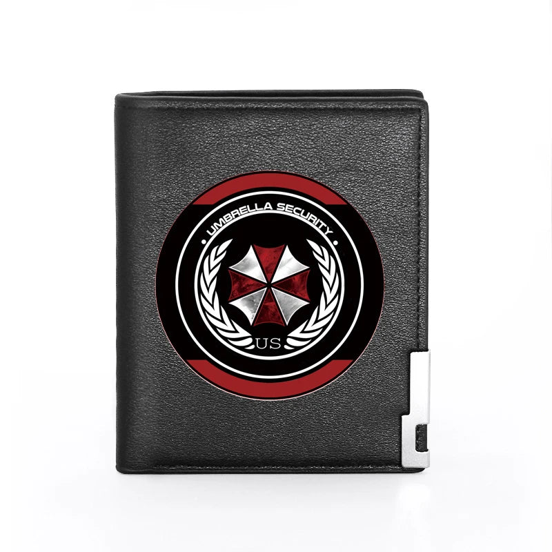 Umbrella Security Leather Wallet Billfold Credit Card Holder Money Bag