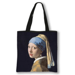 Van Gogh Oil Painting Canvas Tote Bag Retro Art Travel Bag Women Leisure Eco Sho