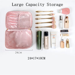 Velvet Cosmetic Bag Large Capacity Toiletries Organizer Makeup Cases