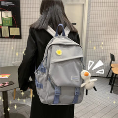 Vintage Backpack Women Classic Shoulder Bag Schoolbag for Teenage