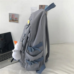 Vintage Backpack Women Classic Shoulder Bag Schoolbag for Teenage
