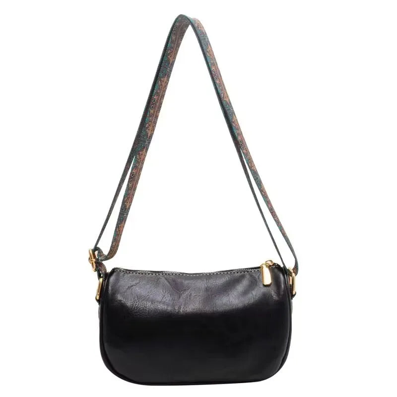 Bohemian Wide Strap PU Leather Tote Women's Handbag