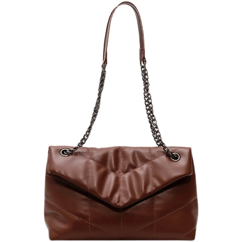 Vintage V-Line Shoulder Crossbody Bags Women Handbag and Purses