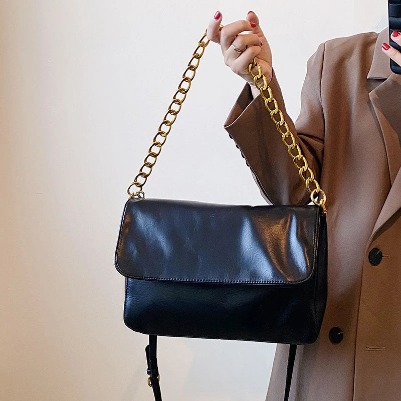 Vintage Crossbody Bag Chain Square Tote Sling Purse Shoulder Handbag