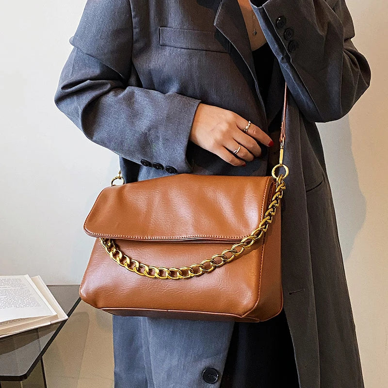 Vintage Crossbody Bag Chain Square Tote Sling Purse Shoulder Handbag