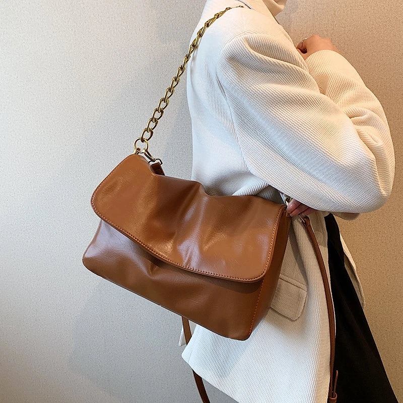 Vintage Crossbody Bag Chain Square Tote Sling Purse Shoulder Handbag