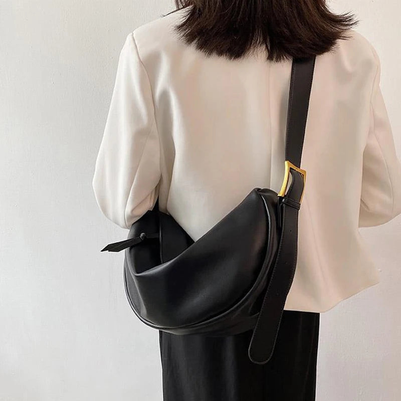 Vintage Crossbody Bag Large Capacity Soft Shoulder Handbag Travel Hobo Bag