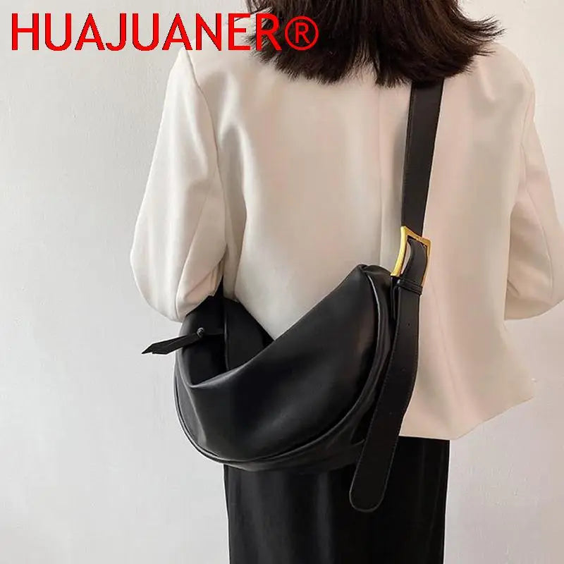 Vintage Crossbody Bags Large Capacity Handbags Solid Shoulder Bags