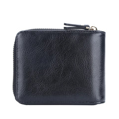 Vintage Men's Wallet Short Purse Zip Clutch