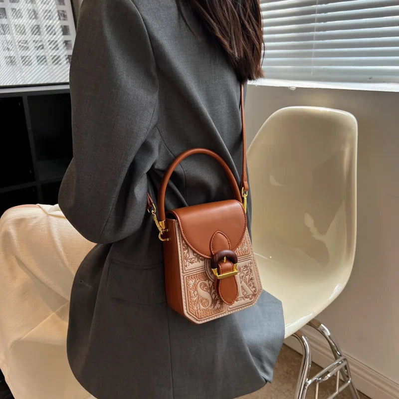 Vintage Waist Bags Crossbody Cell Phone Shoulder Bag PU Leather Messenger Bags