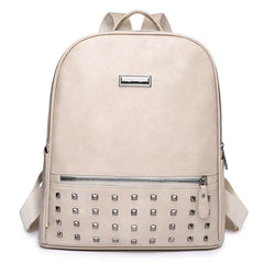 Vintage Women Backpack Large Capacity Student School Bag Cowhide