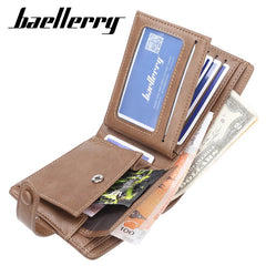 Men's Short Clip Wallet Solid Wallet