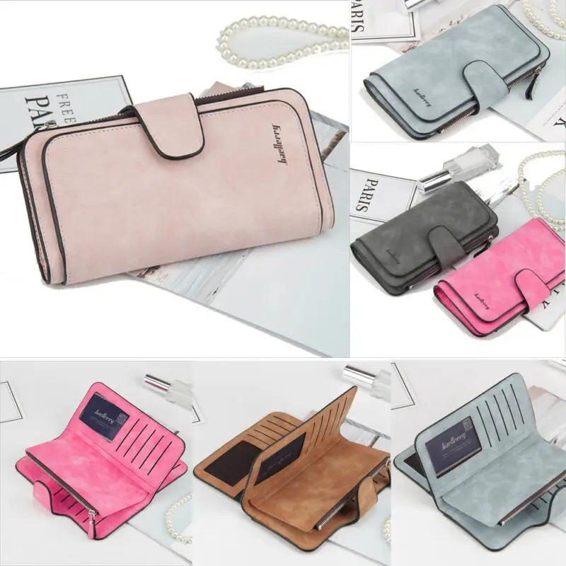 Women's Big Capacity Leather Wallet Clutch