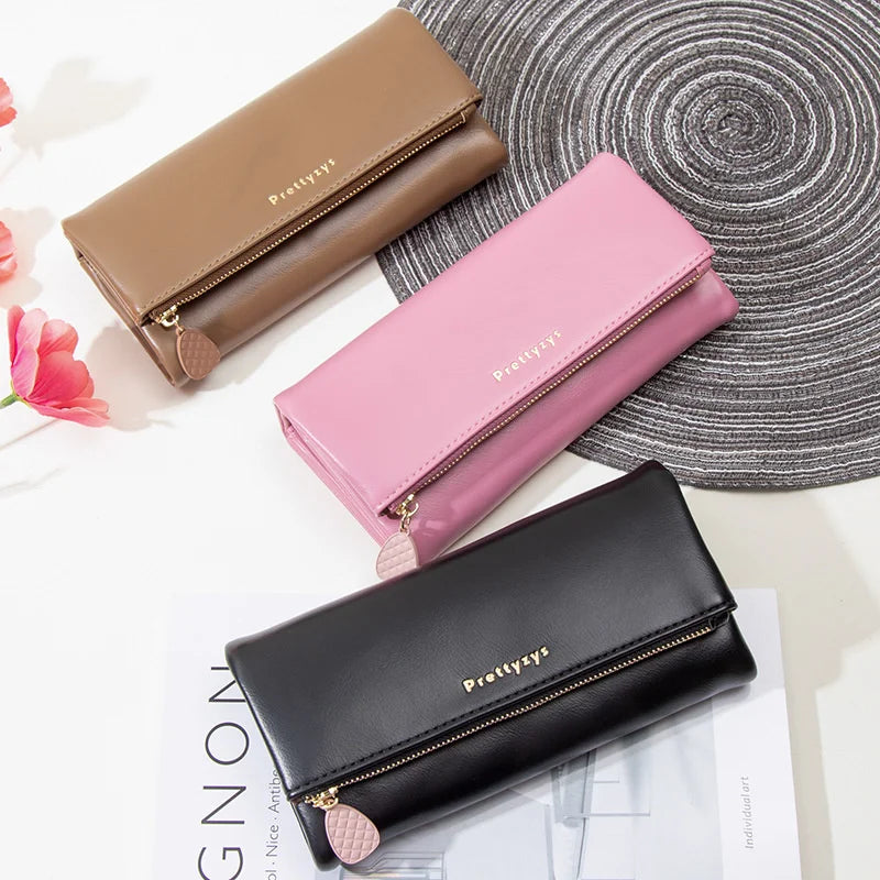 Women's Zipper Wallet Large Capacity Card Bag Handbag