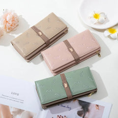 Women's Zipper Buckle Long Wallet