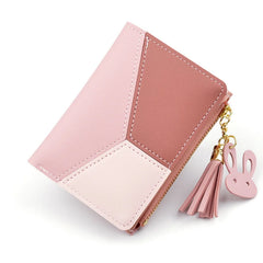 Women's Short Wallet Contrast Mini Thin Wallet