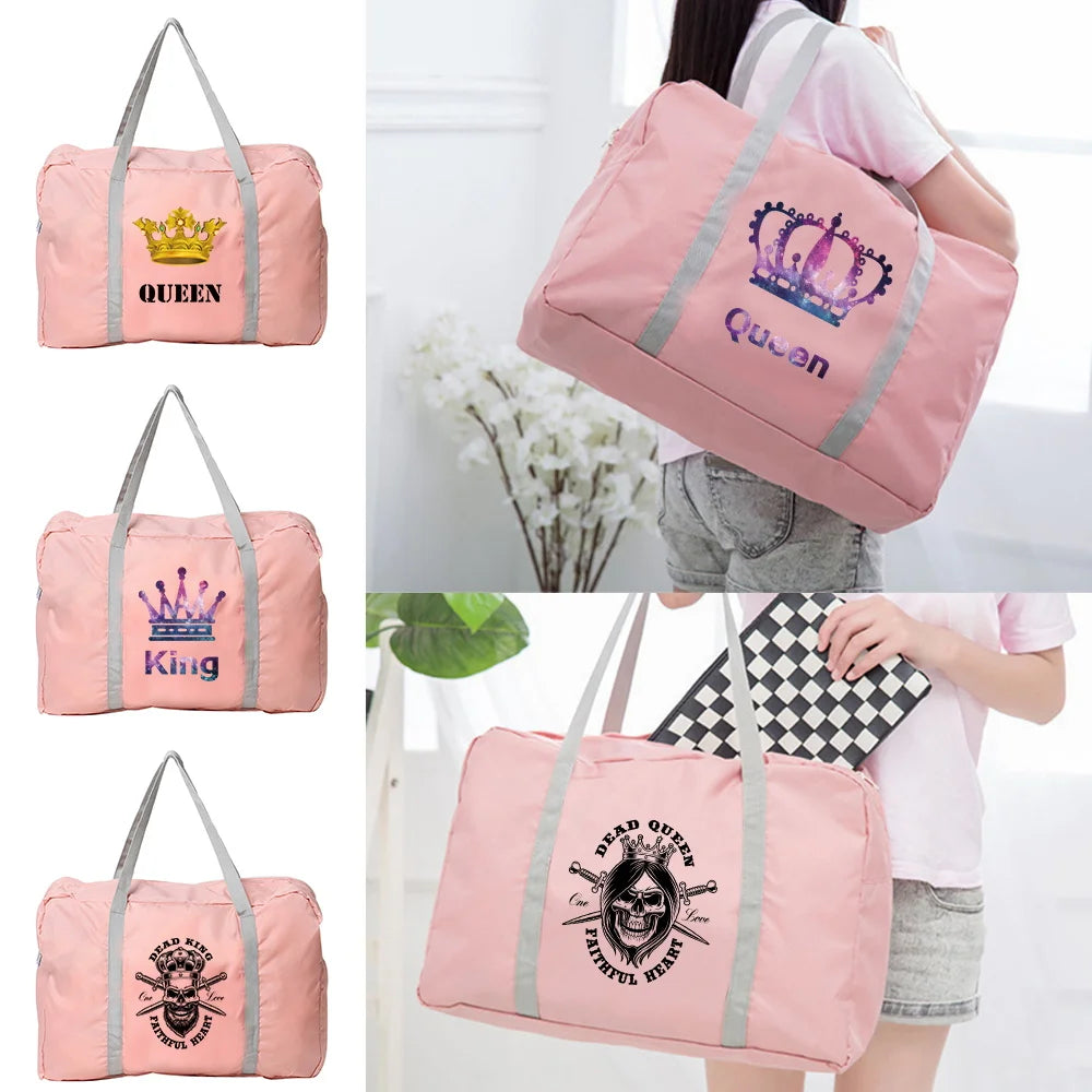 Water Proof Luggage Travel Bag Large Capacity King Series Print Shoulder Pack