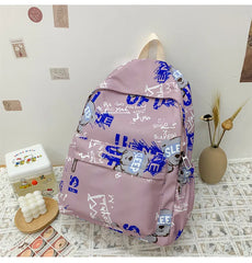 Waterproof Animal Printing Student Cartoon Backpack Female Laptop Bookbag