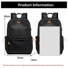 Waterproof Laptop Backpack USB Charge Large Capacity Casual Daypack