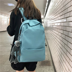 Waterproof Nylon Women Backpack School Backpack Large Capacity Men Book Bag