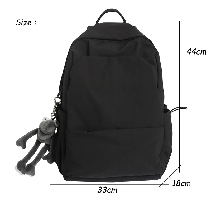 Waterproof Nylon Women Backpack School Backpack Large Capacity Men Book Bag