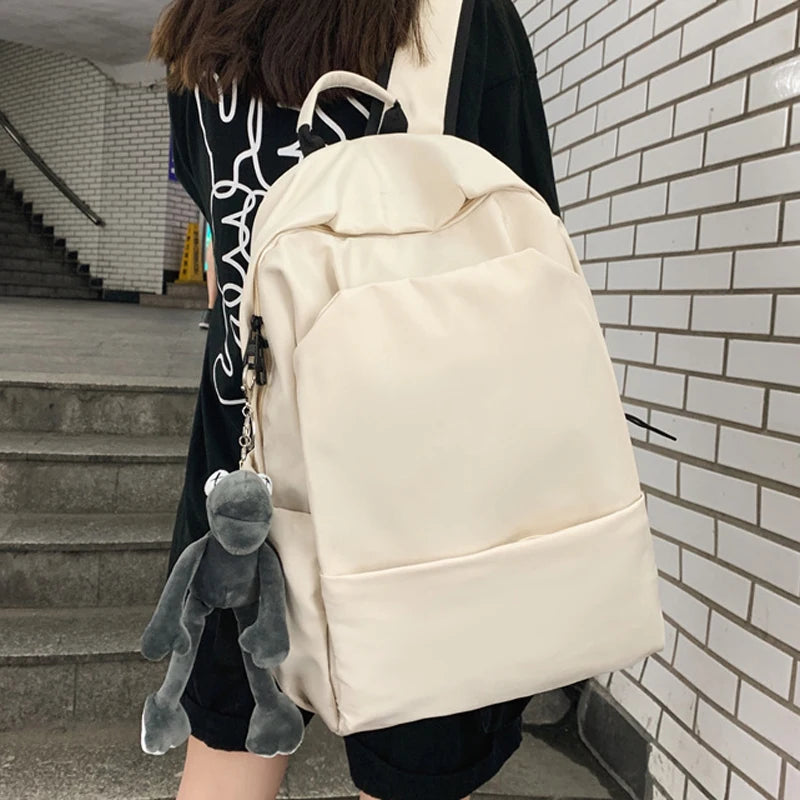 Waterproof Nylon Women Backpack School Backpack Large Capacity Men Book Bag