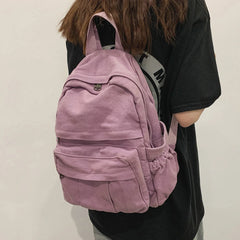 Waterproof Nylon Women Backpack Female Schoolbag